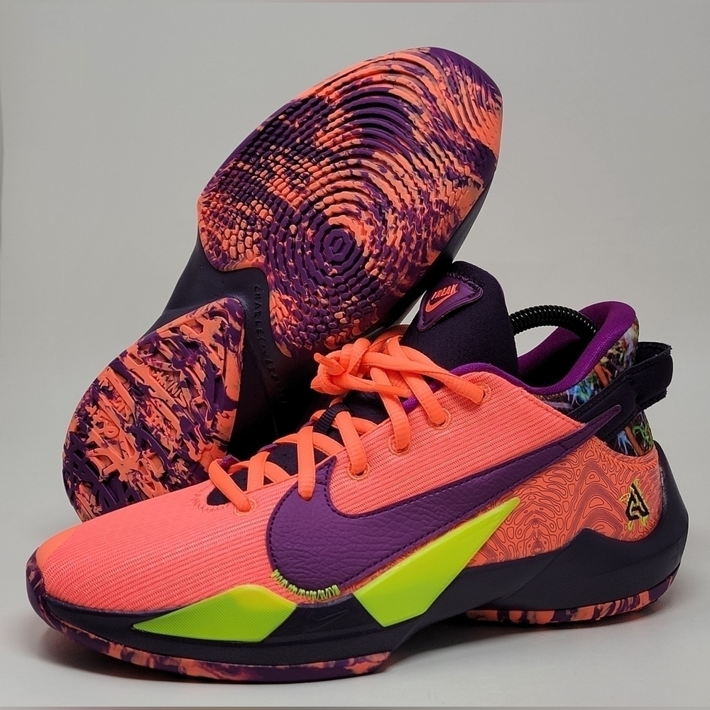 Nike Zoom Freak 2 SE Bright Mango/Red Plum-Volt Youth Size 7Y CZ4177-800 New